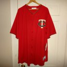 Minnesota Twins Men's Big & Tall Red Short Sleeve Button-Up Jersey