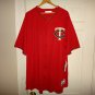 Minnesota Twins Men's Big & Tall Red Short Sleeve Button-Up Jersey