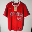 Men's Size M - Mike Trout #27 Los Angeles Angels Jersey Red Majestic CoolBase
