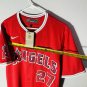 Men's Size M - Mike Trout #27 Los Angeles Angels Jersey Red Majestic CoolBase