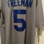 Men's Los Angeles Dodgers Freddie Freeman Grey World Series Jersey
