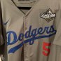 Men's Los Angeles Dodgers Freddie Freeman Grey World Series Jersey