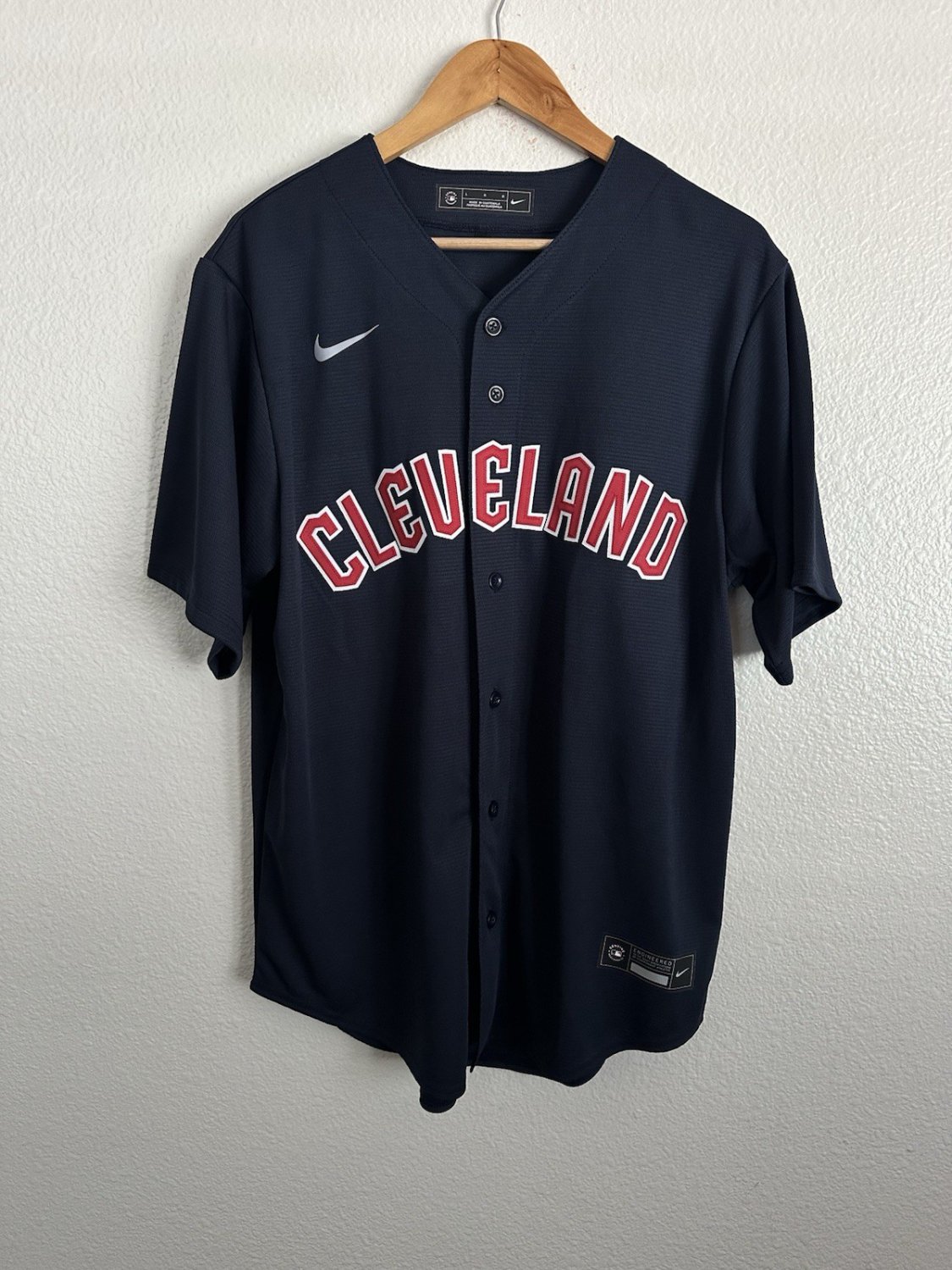 Cleveland Guardians Logo Baseball Jersey Jose Ramireze