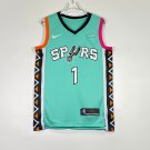 Victor Wembanyama #1 Embroidered Green Jersey