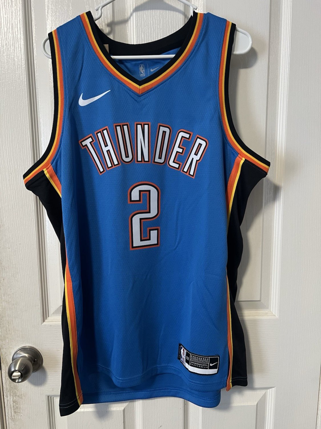 Shai Gilgeous-Alexander OKC Thunder Blue Basketball Finals Jersey
