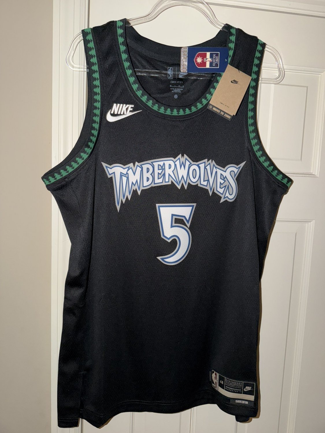 NBA Anthony Edwards Timberwolves Classic Edition Swingman Jersey Black