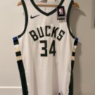 Milwaukee Bucks Giannis Antetokounmpo White 100% Authentic Jersey