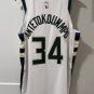 Milwaukee Bucks Giannis Antetokounmpo White 100% Authentic Jersey
