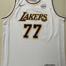 Men's Luka Dončić #77 L.A. Lakers ICON EDITION BIBIGO LOGO Jersey -White