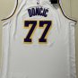 Men's Luka Don&Auml;�i&Auml;� #77 L.A. Lakers ICON EDITION BIBIGO LOGO Jersey -White