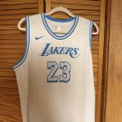 Los Angeles Lakers LeBron James #23 Jersey - White Blue