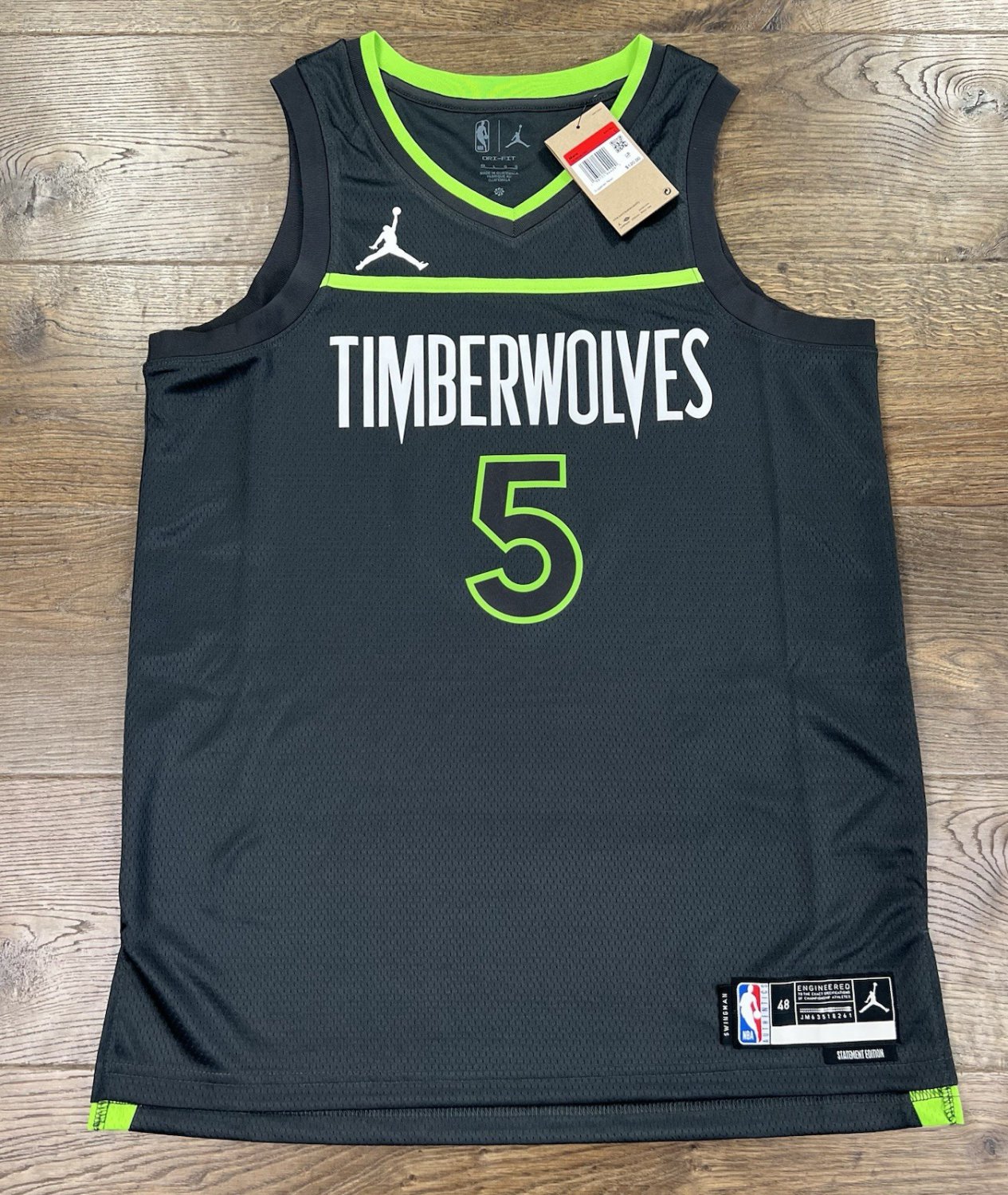 Jordan Minnesota Timberwolves Anthony Edwards Swingman Statement Jersey