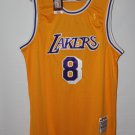 gold 1996-97 Los Angeles Lakers Kobe Bryant (8) stitched Mitchell & Ness jersey