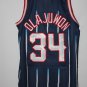 blue 1996-97 Houston Rockets Hakeen Olajuwon (34) stitched Mitchell & Ness jersey