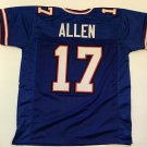UNSIGNED CUSTOM Josh Allen Stitched Sewn Blue Jersey