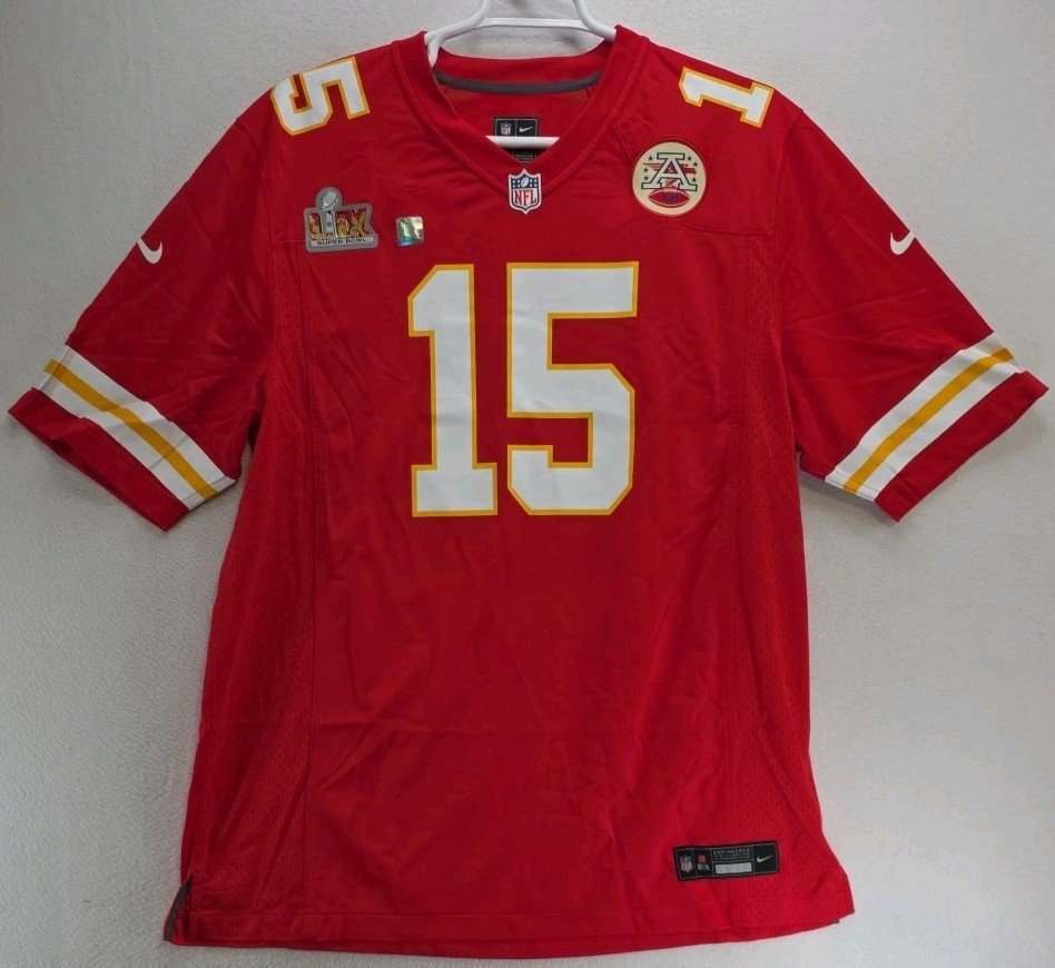 Men's Patrick Mahomes Kansas City Chiefs Super Bowl LIX Game Jersey