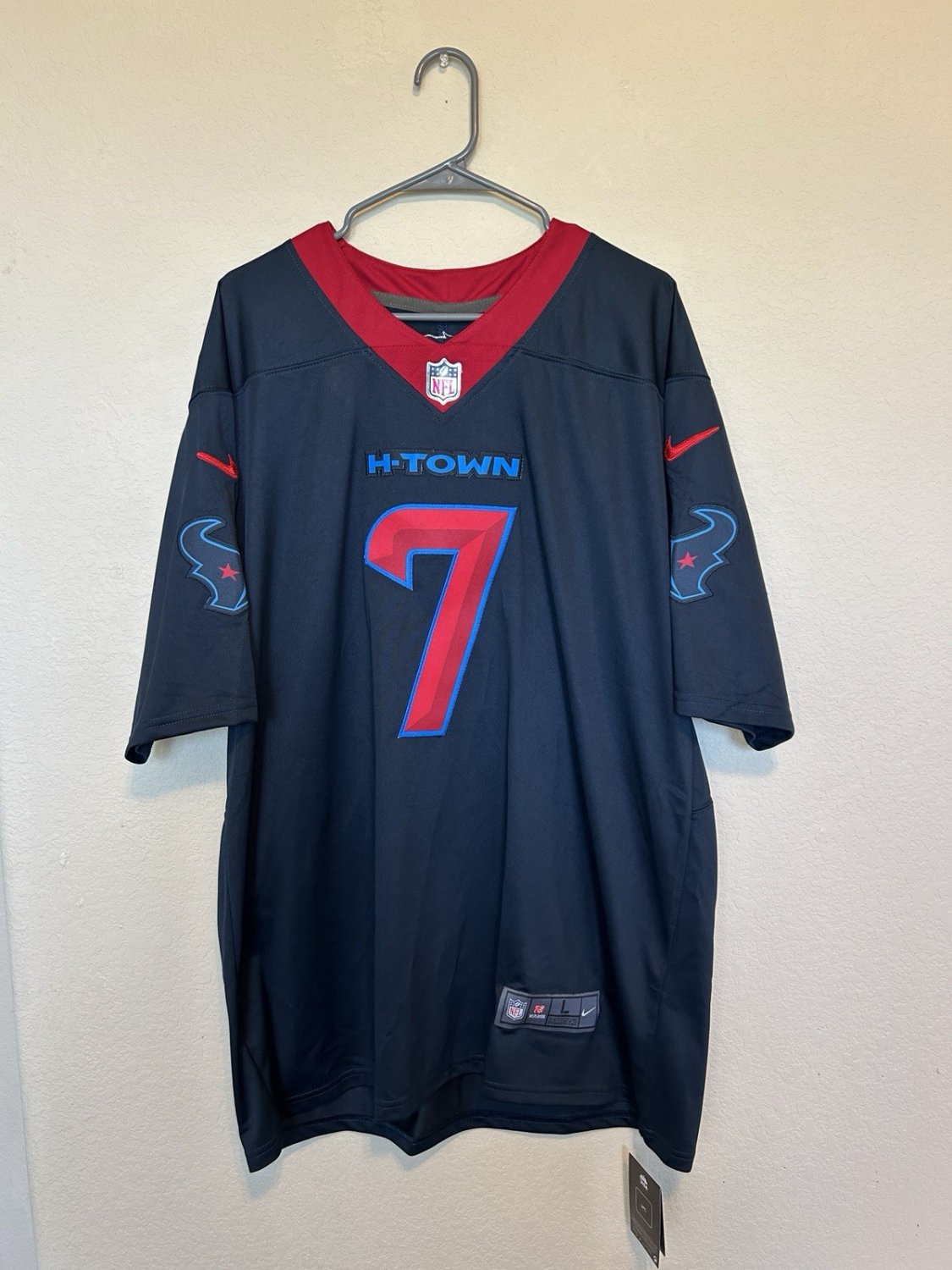 New  C.J. Stroud Jersey Men's Large Blue Houston Texans