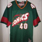 Men's Shawn Kemp #40 Mitchell & Ness Supersonics Basketball Audible Fashion Jersey