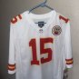 Large Patrick Mahomes #15 LH Hunt Jersey White Elite Chiefs Look/ Read Disc