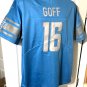 Men's Jared Goff 16 Lions Blue Stitched Jerseys