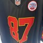 Travis Kelce 87 Black Embroidered Jersey