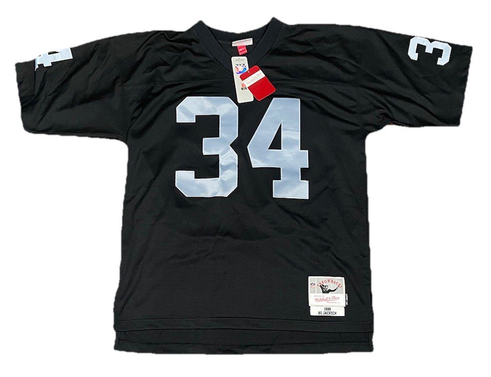 Bo Jackson Los Angeles Raiders Mitchell & Ness 1988 Black Jersey