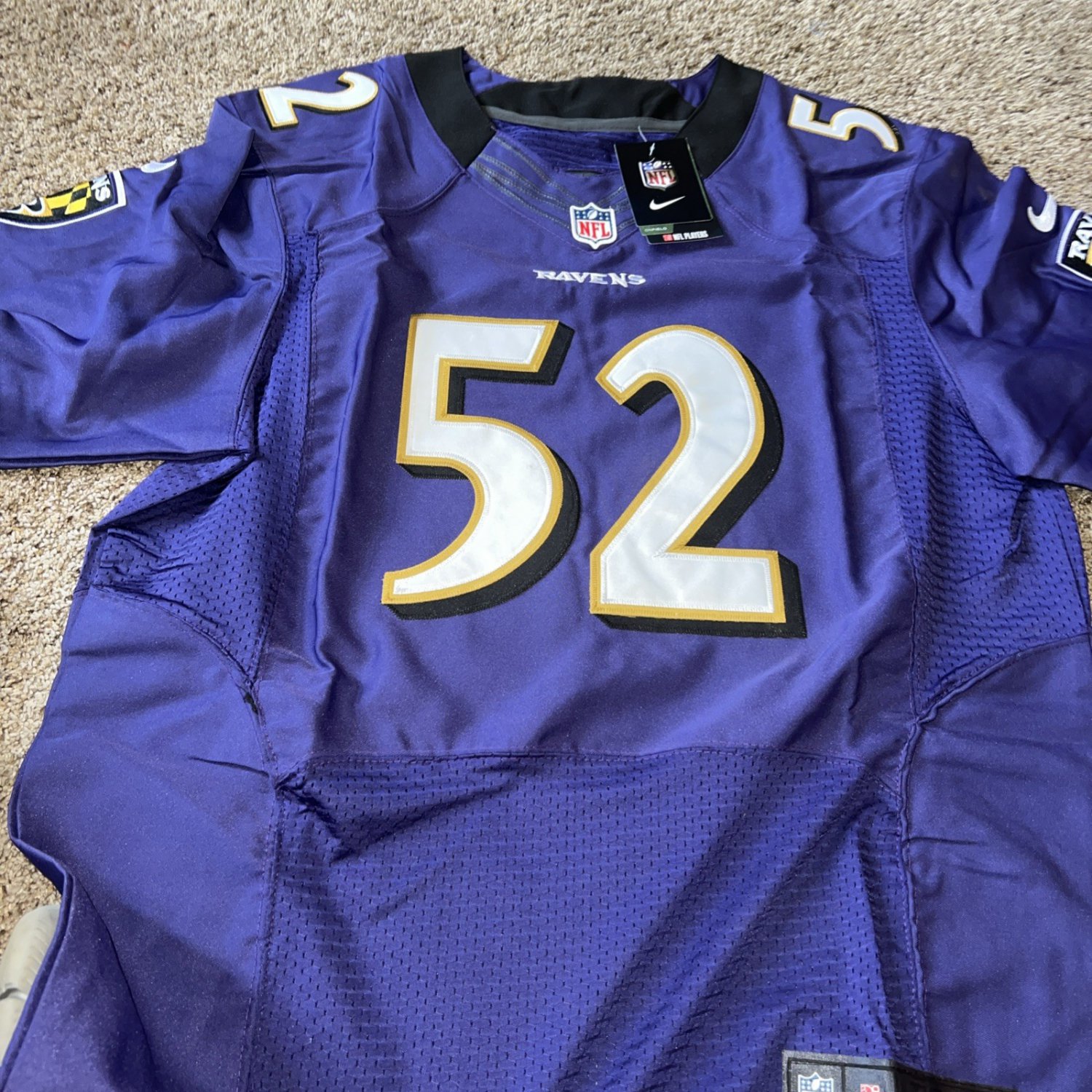 Baltimore Ravens Ray Lewis #52 Purple Jersey