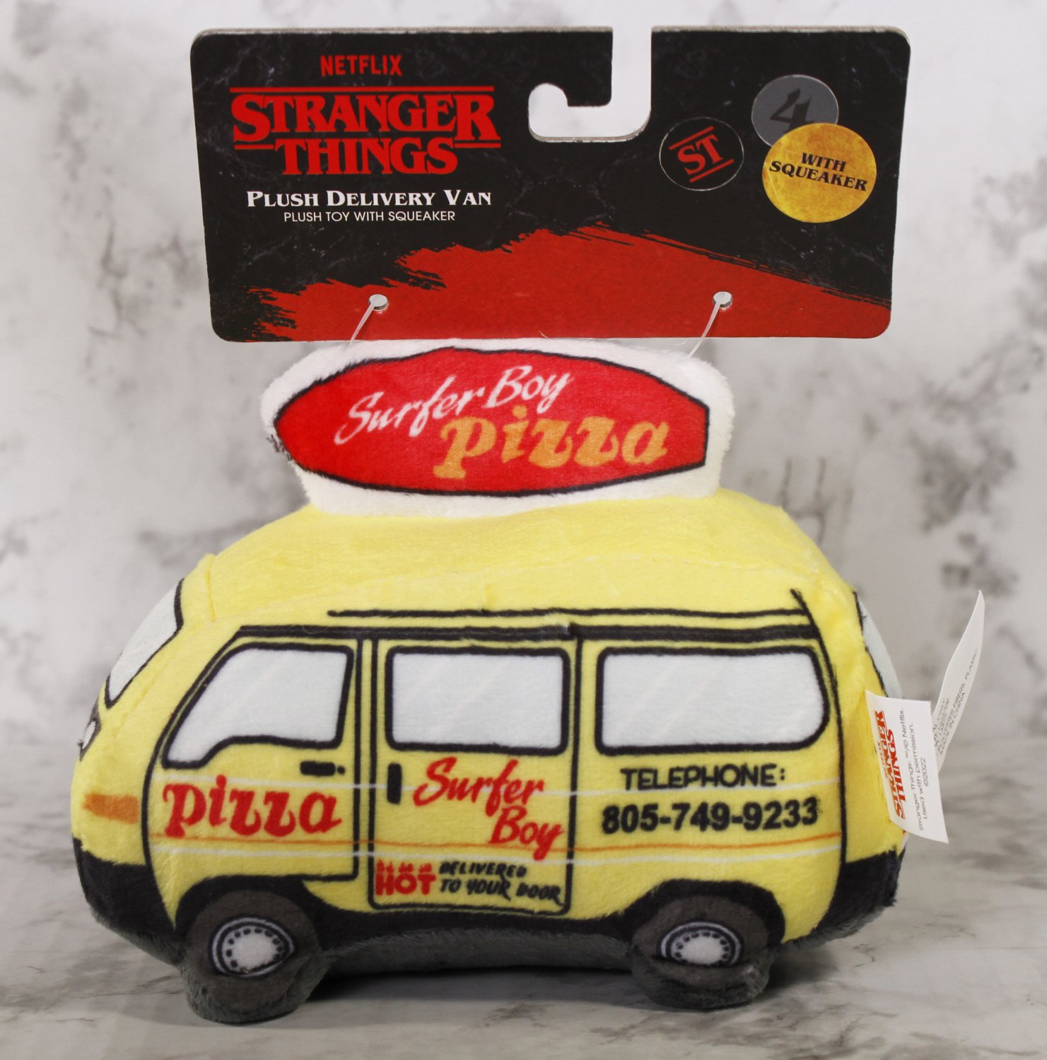 Stranger Things : Plush Toy Surfer Boy Pizza Delivery Van with Squeaker
