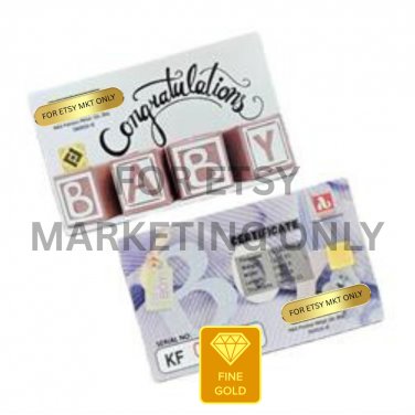 Personalized Gift For Pregnant Mom - Congratulations (BABY) 24K Fine 10g Gold Bar Series