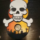 Halloween Boo sign with large skull