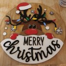 Rudolph Merry Christmas door sign