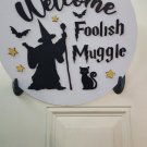 Muggles Welcome Round Door Hanger