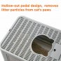 Large Foldable Cat Hooded Litter Tray Box Front Entry Toilet Box with Massager Scoop Enclosed