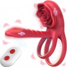 Penis Ring Vibrator Delayed Ejaculation Enlarged Erection Sex Toy For Couples Two-point Vibration