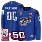 Custom Washington Capitals Jersey Name, Number 2025 Stitched 900 GOALS Blue