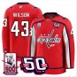 Tom Wilson Jersey #43 Washington Capitals 2025 Stitched 900 GOALS Red
