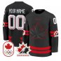 Custom Canada Olympic Jersey Name, Number 2026 Premium Hockey All Stitched Black