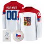 Custom Czechia Olympic Jersey Name, Number 2026 Premium Hockey All Stitched White