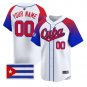 Custom Team Cuba Jersey Name, Number 2026 World Baseball Classic Stitched White
