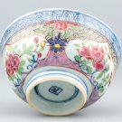 Original Chinese Bowl Famille Rose Porcelain Blue Qing Mark Period Yongzheng 1722 - 1736