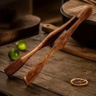 High-Temperature Resistant Solid Wood Kitchen Tongs for Steak, Bread, BBQ, Noodles & More