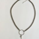 Sword Dagger Charm Choker Necklace Jewelry Circle Chain Goth Punk Rock