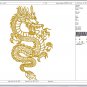 gold Chinese dragon Machine Embroidery Design