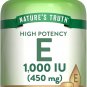 Nature's Truth Vitamin E 1000 IU Softgels, Non-GMO & Gluten Free, 60 Count