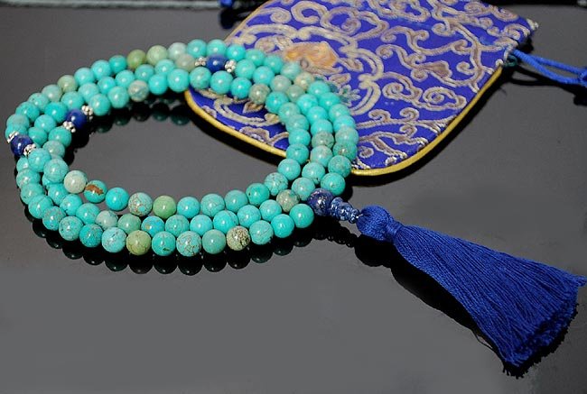 Turquoise & Lapis Mala