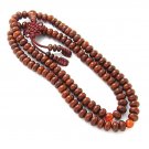 8mm Red Lotus Rondelle