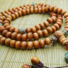Red Wood and Unakite Mala