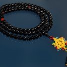 8mm Onyx & Carnelian Mala