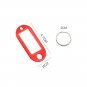 100PCS ID Labels Tags with Split Ring Plastic Key Tags with Label Window Durable