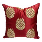 Golden Plume Embroidered Pillow – Desert Rose